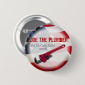 Joe de Plumber voor McCain Button (Voorkant /achterkant)