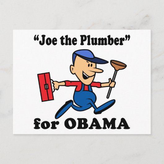Joe de Plumber voor Obama Briefkaart (Voorkant)
