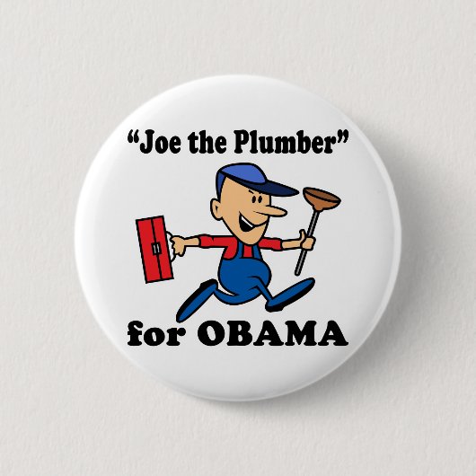 Joe de Plumber voor Obama Ronde Button 5,7 Cm (Voorkant)