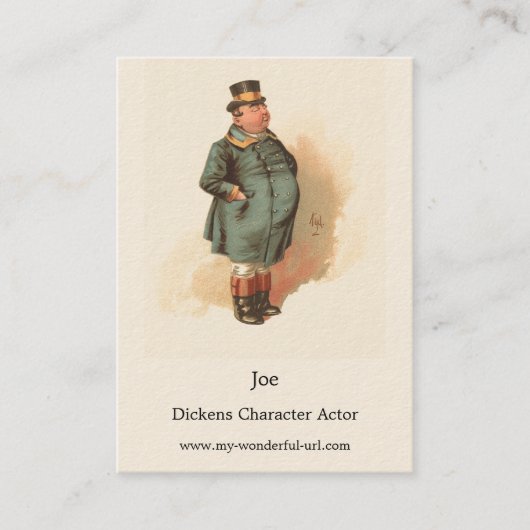 Joe (de Vetjongen) kyd, Dickens the Pickwick Paper Visitekaartje (Voorkant)