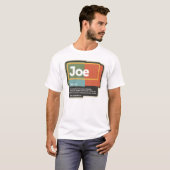 Joe Definition Funny Name Joe T-shirt (Voorkant volledig)