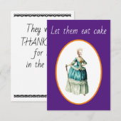 Joe Diadem zegt: Laat ze taart eten Bedankkaart (Voorkant / Achterkant)