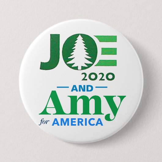 Joe en Amy 2020 Ronde Button 7,6 Cm (Voorkant)