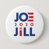 JOE EN JILL 2020 RONDE BUTTON 7,6 CM (Voorkant)