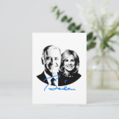 Joe en Jill Biden Signature Briefkaart (Staand voorkant)