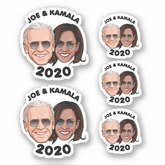 JOE EN KAMALA 2020 - Caricature Aviators Sticker (Voorkant)