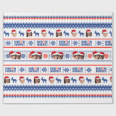 Joe en Kamala Aviator Kerstmis Cadeaupapier (Vlak)