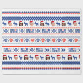 Joe en Kamala Aviator Kerstmis Cadeaupapier (Vlak)