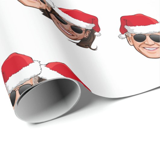 Joe en Kamala Aviator Kerstmis Cadeaupapier (Rol Hoek)