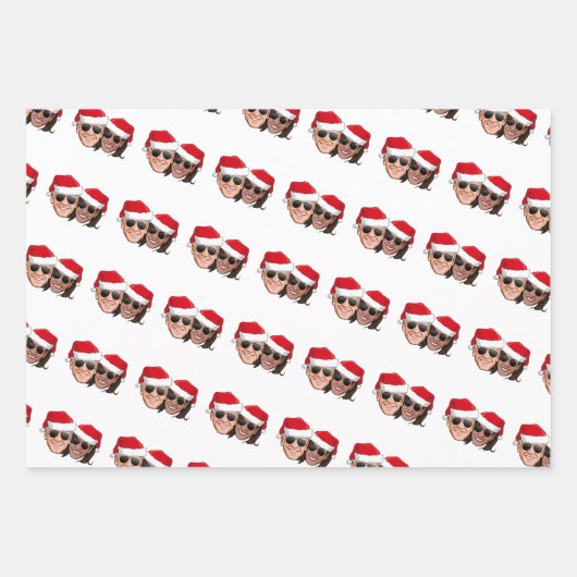 Joe en Kamala Aviator Kerstmis Inpakpapier Vel (Voorkant)