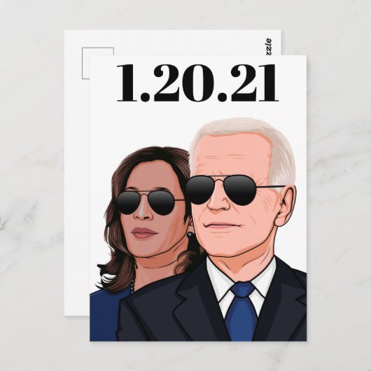 Joe en Kamala Aviators Briefkaart (Voorkant / Achterkant)