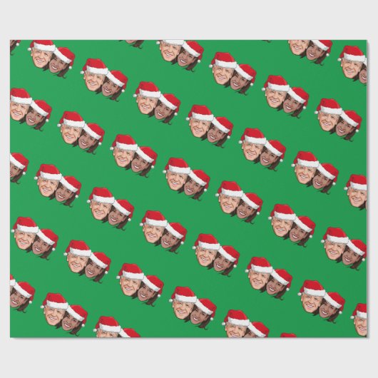 Joe en Kamala Kerstmis Cadeaupapier (Vlak)