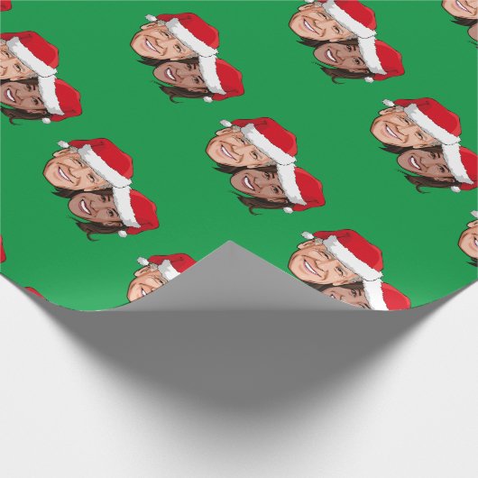 Joe en Kamala Kerstmis Cadeaupapier (Hoek)