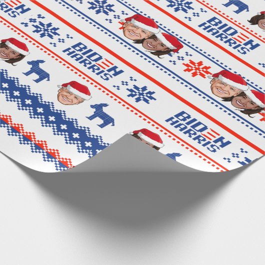 Joe en Kamala Kerstmis Cadeaupapier (Hoek)