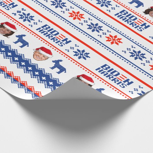 Joe en Kamala Kerstmis Cadeaupapier (Hoek)