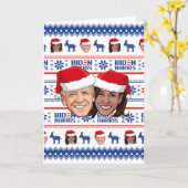 Joe en Kamala Kerstmis Kaart (Gele Bloem)