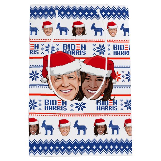 Joe en Kamala Kerstmis Medium Cadeauzakje (Voorkant)