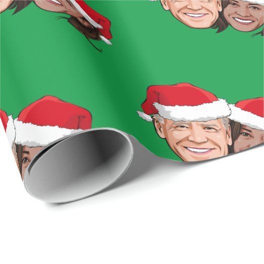 Joe en Kamala kerstwrapping Paper Cadeaupapier (Rol Hoek)