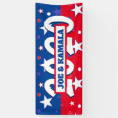 Joe en Kamala Patriottische Viering Politiek Spandoek (Verticaal)