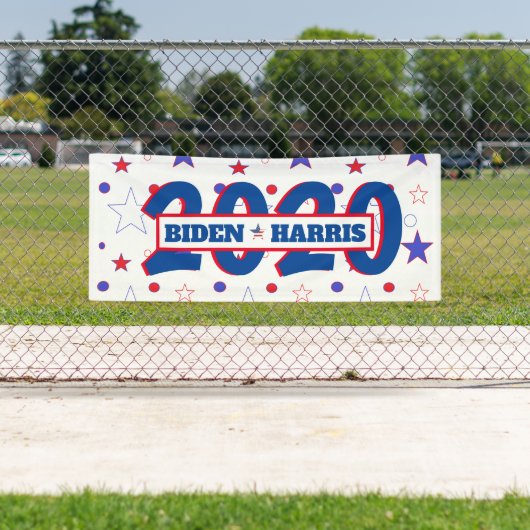 Joe en Kamala Patriottische Viering Politieke Out Spandoek (Insitu)