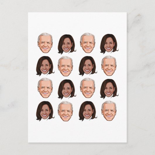 Joe en Kamala Pattern Briefkaart (Voorkant)