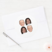 Joe en Kamala Pattern Ronde Sticker (Envelop)