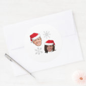 JOE EN KAMALA SNOWFLAKES RONDE STICKER (Envelop)