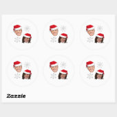 JOE EN KAMALA SNOWFLAKES RONDE STICKER (Vel)