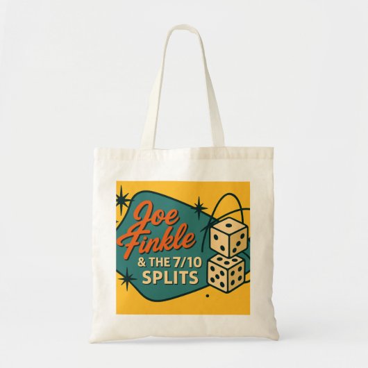 Joe Finkle & The 7/10 Splits Rockin' Boodschappent Tote Bag (Voorkant)