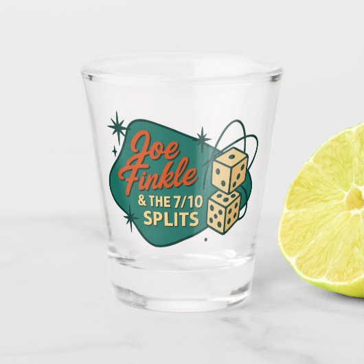 Joe Finkle & The 7/10 Splits Rockin' Shot Glass Glas (Voorkant)
