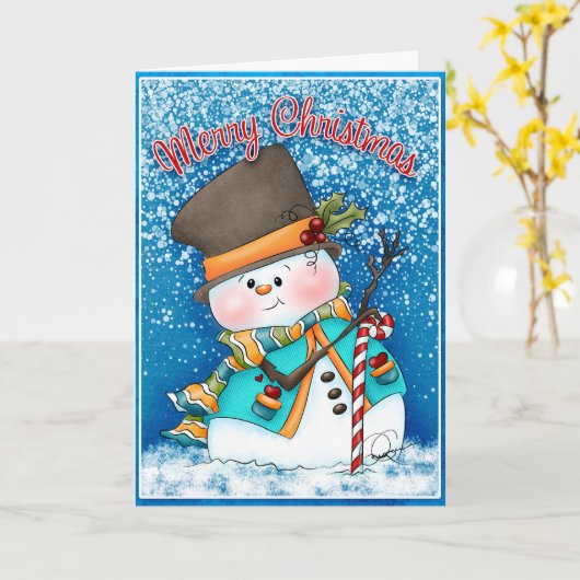 Joe Frost Snowman-kerstkaart Kaart (Gele Bloem)