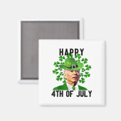 Joe Happy 4 juli Verward Grappig Biden St Patr Magneet (Voorkant / Achterkant)