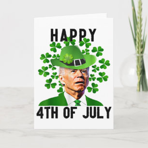 Joe Happy 4th Of July Verward Grappig Biden St Pat Kaart