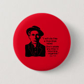 Joe Hill Quote, organiseer geen Button (Voorkant)