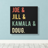 Joe & Jill & Kamala & Doug I Canvas Afdruk (Insitu (Houten vloer))