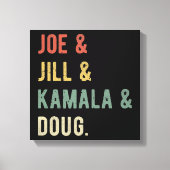 Joe & Jill & Kamala & Doug I Canvas Afdruk (Voorkant)