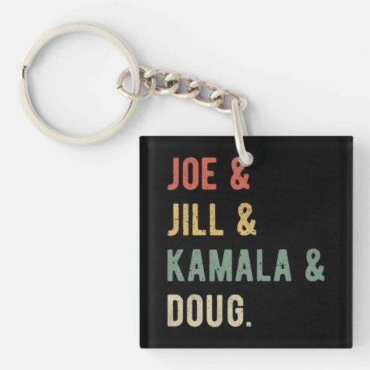Joe & Jill & Kamala & Doug I Sleutelhanger (Voorkant)
