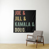 Joe & Jill & Kamala & Doug I Wandkleed (In situ)