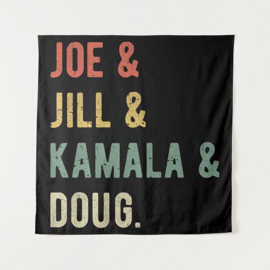 Joe & Jill & Kamala & Doug I Wandkleed (Voorkant)