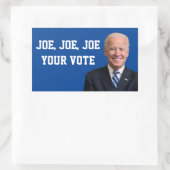 Joe, Joe, Joe, jouw stem Rechthoekige Sticker (Tas)