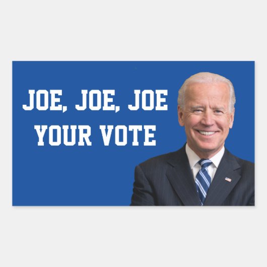 Joe, Joe, Joe, jouw stem Rechthoekige Sticker (Voorkant)