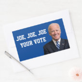 Joe, Joe, Joe, jouw stem Rechthoekige Sticker (Envelop)
