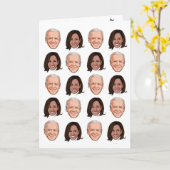 Joe & Kamala-viering Kaart (Gele Bloem)