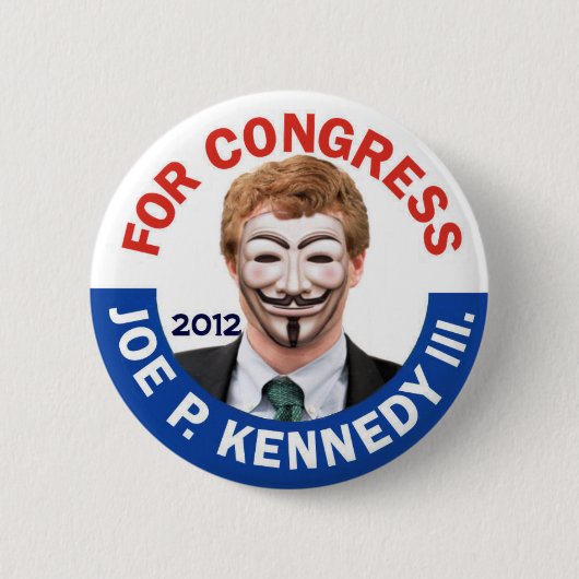 Joe Kennedy Anonymous Occupy Ronde Button 5,7 Cm (Voorkant)
