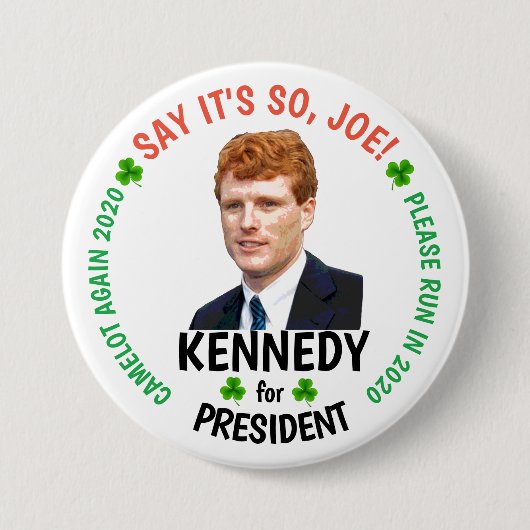 Joe Kennedy Camelot 2020 Ronde Button 7,6 Cm (Voorkant)