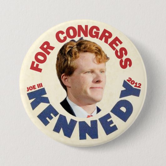 Joe Kennedy III voor het Congres 2012 Ronde Button 7,6 Cm (Voorkant)