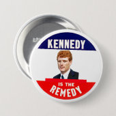 (Joe) Kennedy is de remedie Ronde Button 7,6 Cm (Voorkant /achterkant)