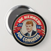 Joe Kennedy voor het Congres 2014 Ronde Button 4,0 Cm (Voorkant /achterkant)