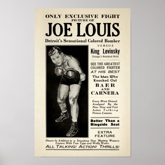  Joe Lewis Fight Poster (Voorkant)
