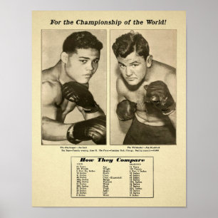  Joe Lewis vs James Braddock Poster
